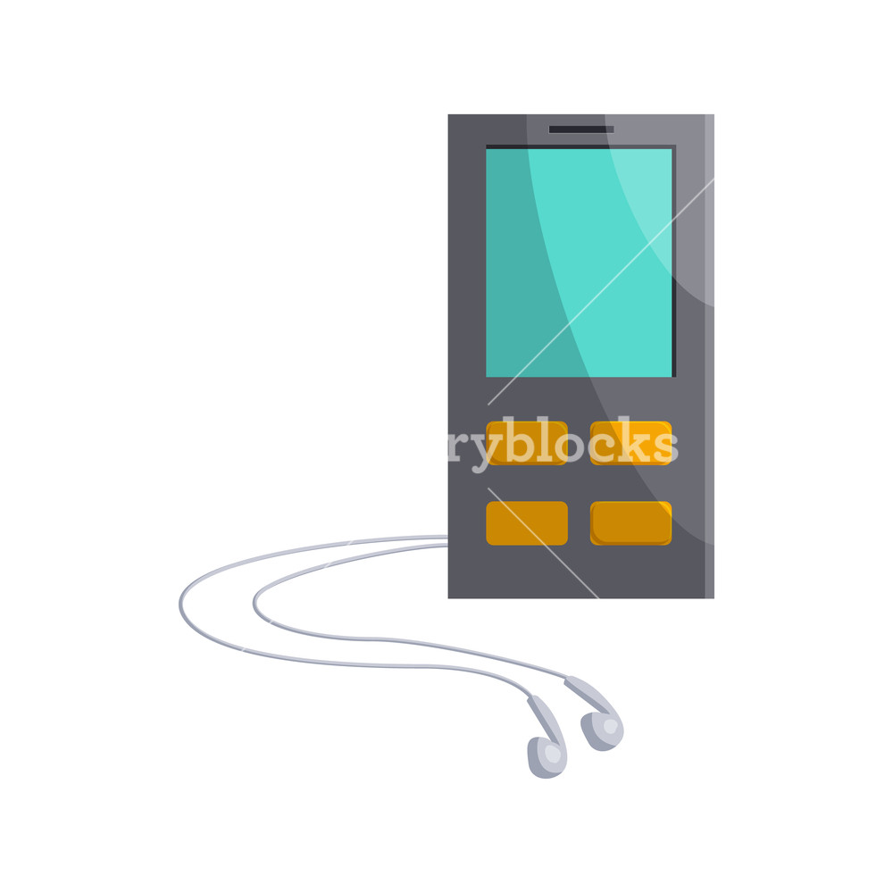 1000x1000 Player With Headphones Icon In Cartoon Style On A White