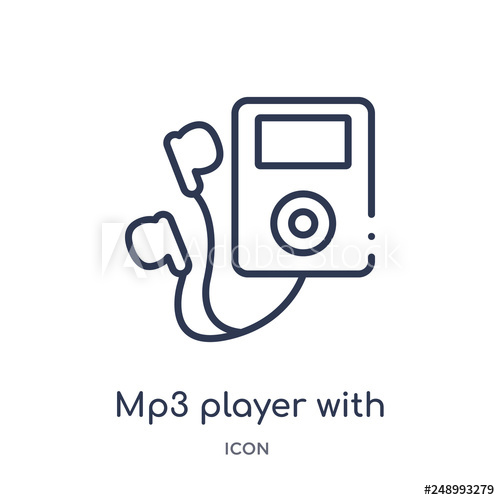 500x500 Player With Headphones Icon From Music Outline Collection