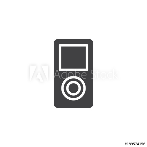 500x500 Player Icon Vector, Filled Flat Sign, Solid Pictogram Isolated