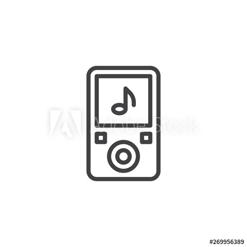 500x500 Player Line Icon Linear Style Sign For Mobile Concept And Web