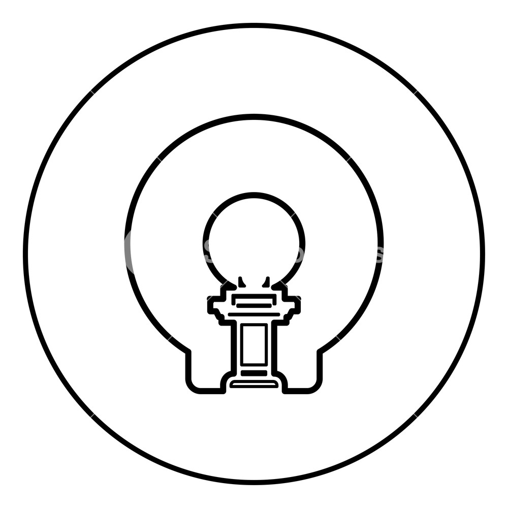 1000x1000 Mri Diagnostic Icon In Circle Outline Vector Illustration Image