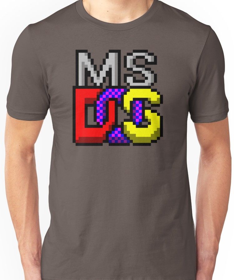 750x900 Ms Dos Icon Retro Pixel Computer Symbol Slim Fit T Shirt
