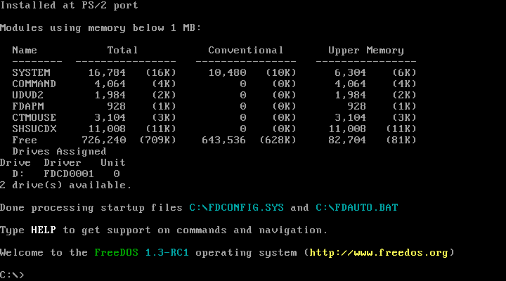 720x400 Freedos The Freedos Project