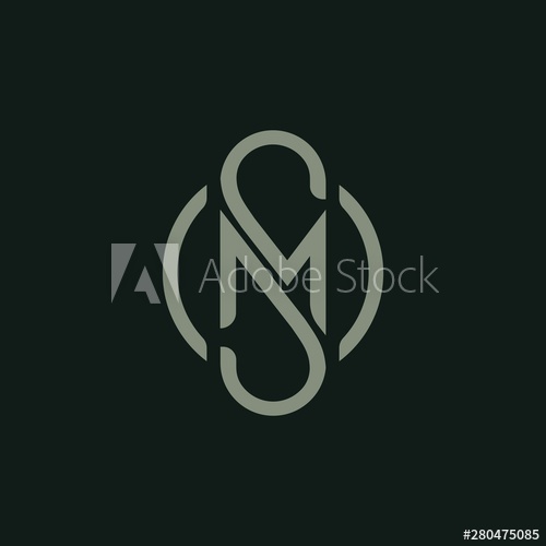500x500 Letter M S Icon Logo Design Template Creative Initial S M Symbol