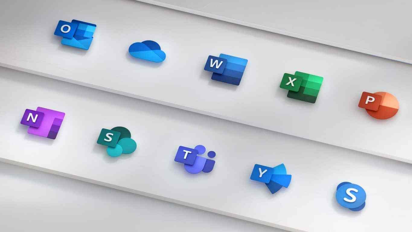 1365x768 Microsoft Redesigns Office Apps Icons For The First Time Since
