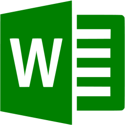 256x256 Green Microsoft Word Icon