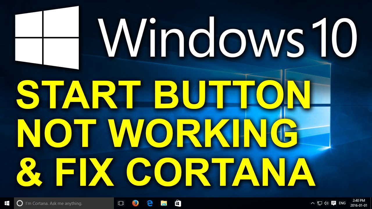 1280x720 Finally Solved Windows Start Button Not Working, Cortana, Edge