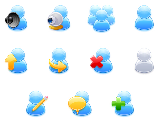 531x406 Designer Msn Style Blue Villain Png Icons