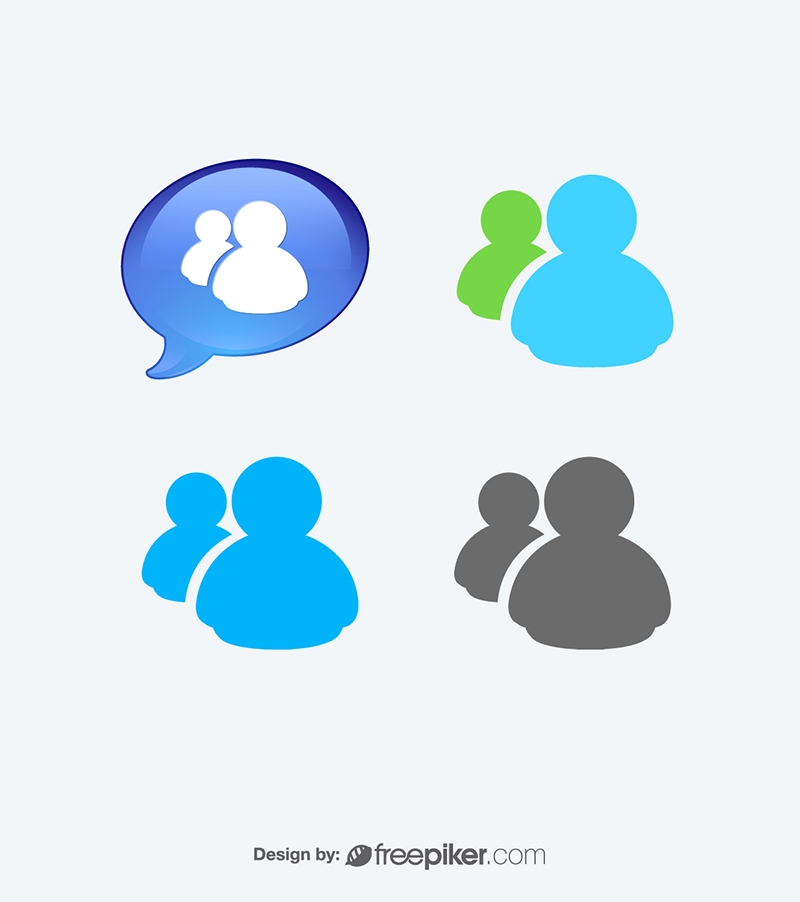 800x902 Freepiker Msn Messenger Vector Icons