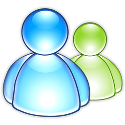 256x256 Free Msn Aqua Messenger Icon Graphics Tag Ui Download