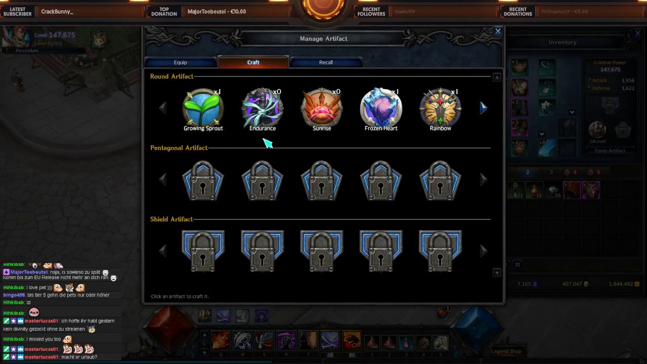 1280x720 Mu Legend Artefakt Guide