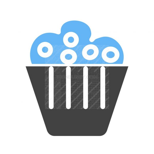 600x600 Muffin Blue Black Icon