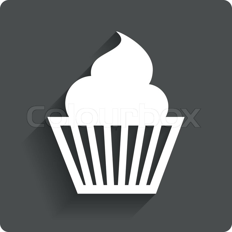 800x800 Muffin Sign Icon Cupcake Symbol Gray Stock Vector Colourbox