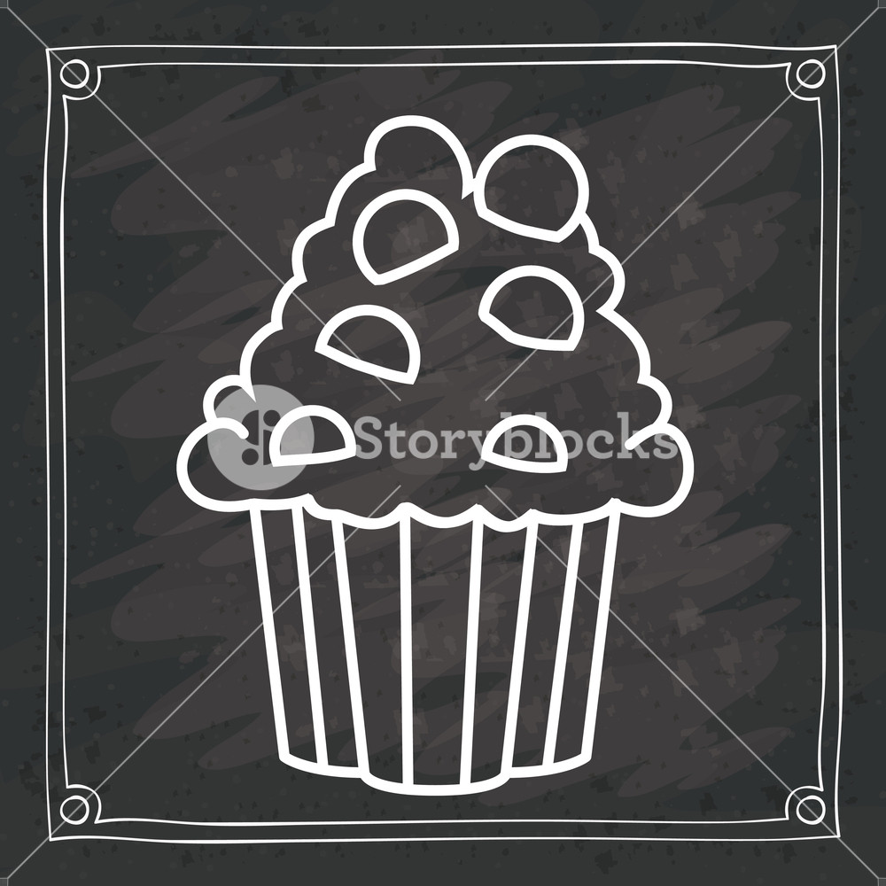 1000x1000 Cupcake Muffn Bakery Food Daily And Fresh Theme Frame