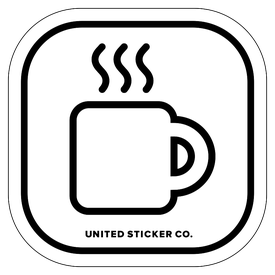 275x275 Coffee Mug Icon Decal United Sticker Co
