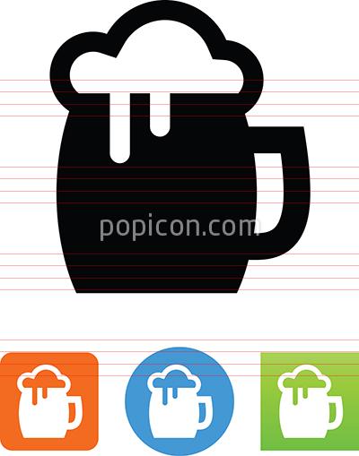 400x509 Beer Mug Vector Icon