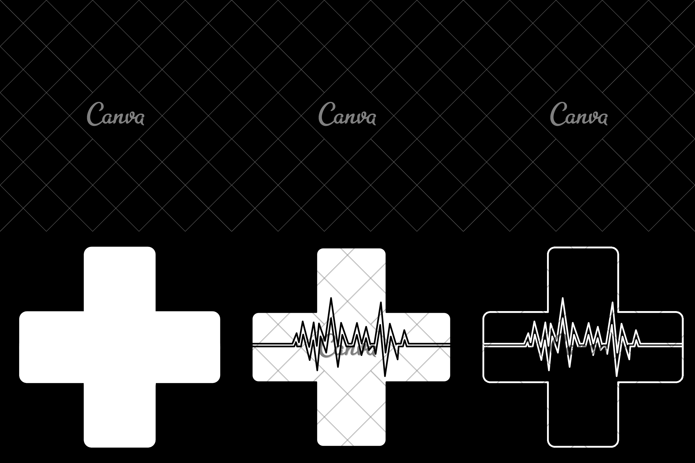2400x1600 Heartbeat Inside Cross Icon