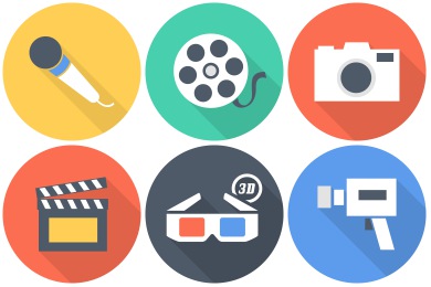 390x260 Free Flat Multimedia Iconset
