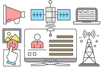 352x247 Vector Set Of Multimedia Media Centre Icons Free Vector Download