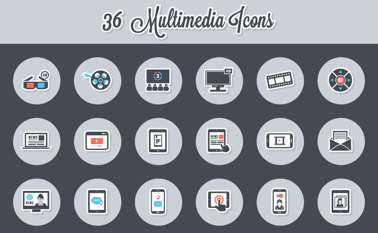 750x464 Free Download Multimedia Icon Set