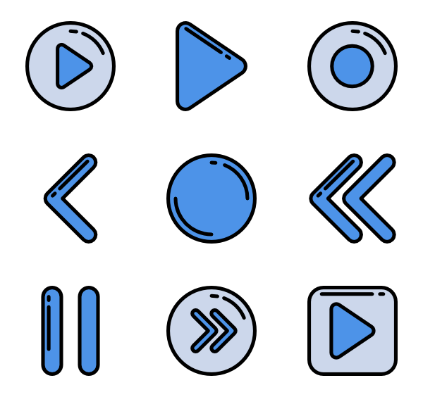 600x564 Media Player Icons