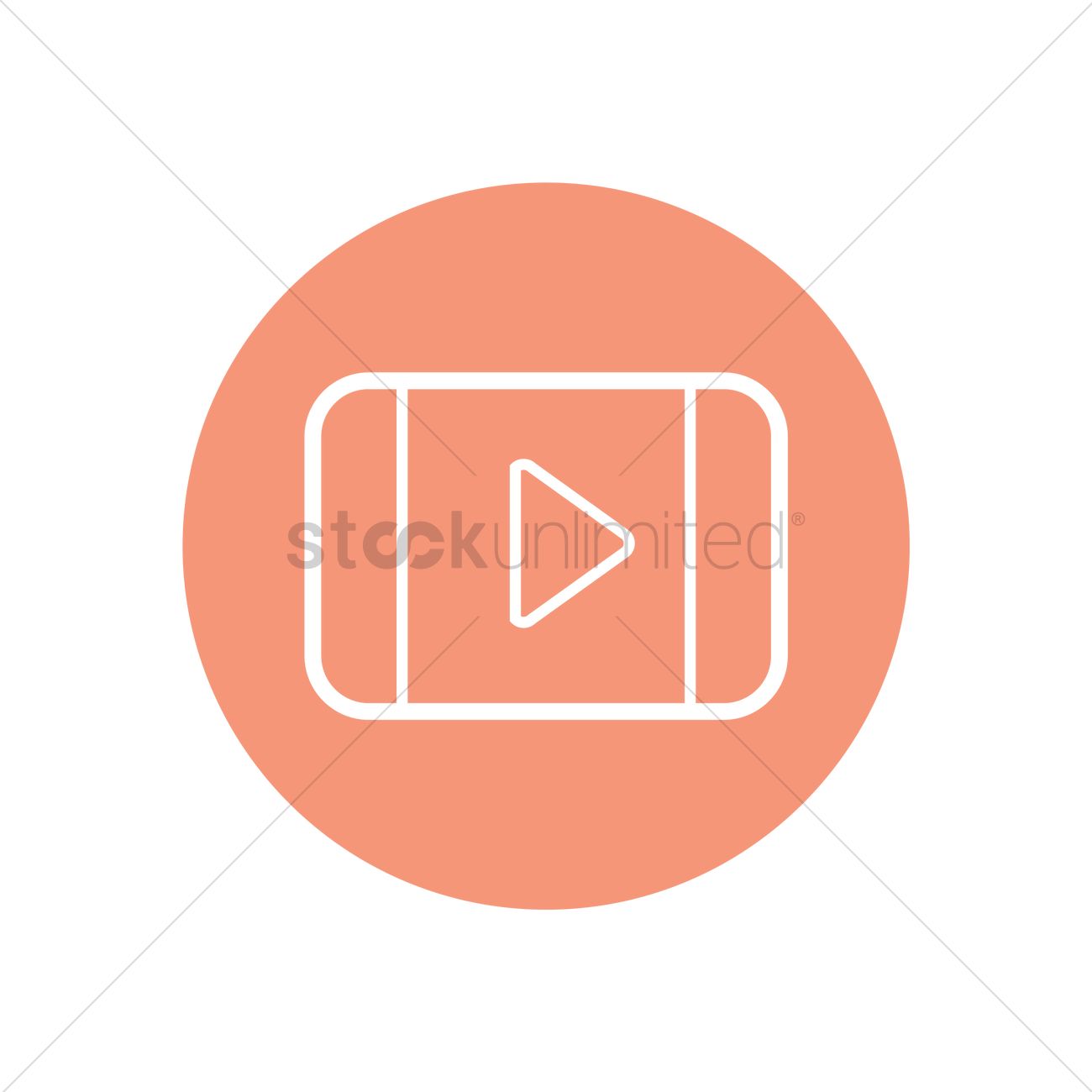 1300x1300 Media Player Icon Vector Image