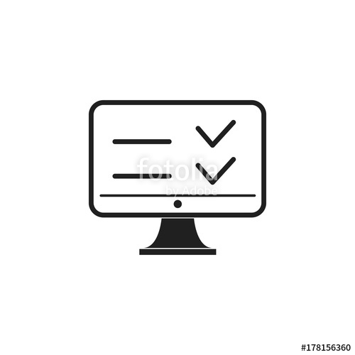 500x500 Web Test With Multiple Choice Questions Icon Stock Image