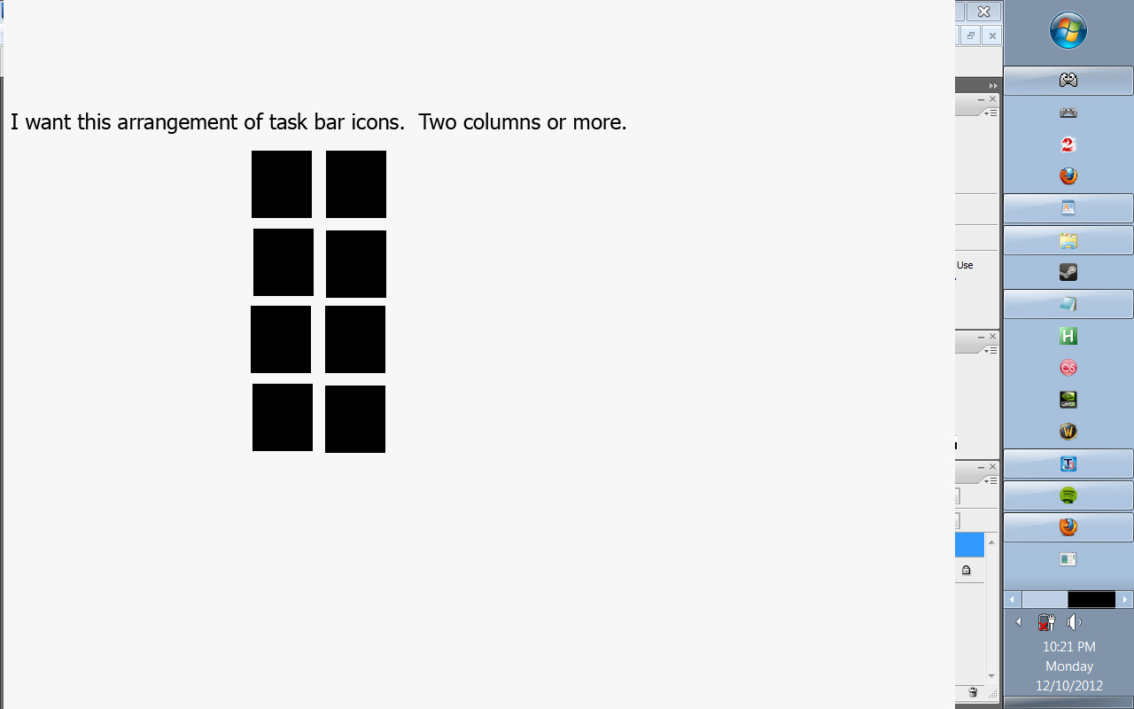 1280x800 Windows Side Taskbar How To Have Multiple Icon Columns