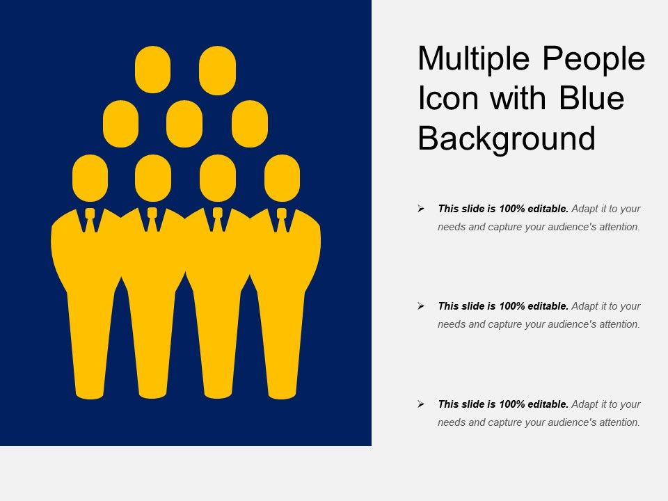 960x720 Multiple People Icon With Blue Background Powerpoint Slide