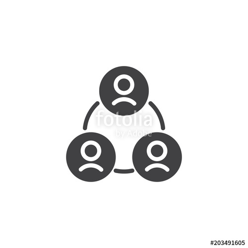 500x500 Multiple User Vector Icon Filled Flat Sign For Mobile Concept