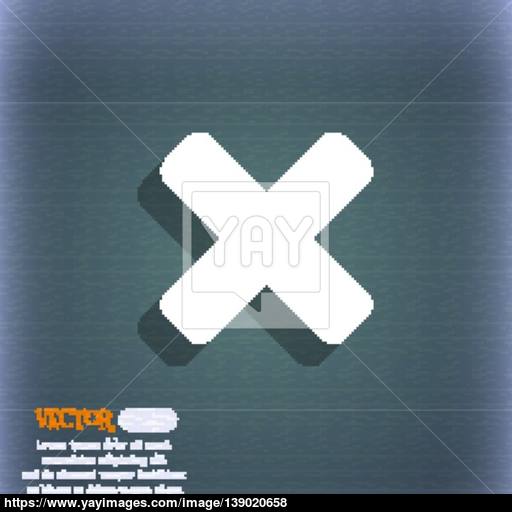 512x512 Cancel, Multiplication Icon Symbol On The Blue Green Abstract