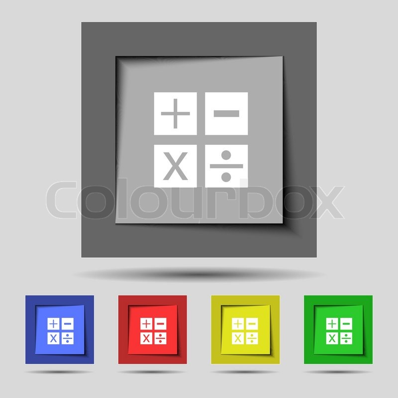 800x800 Multiplication, Division, Plus, Minus Stock Vector Colourbox