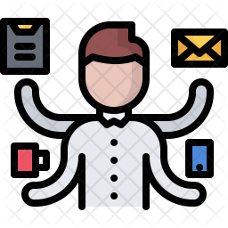 Multitasking Icon Of Colored Outline Style 256x256 Multitasking Icon Of Colored Outline Style