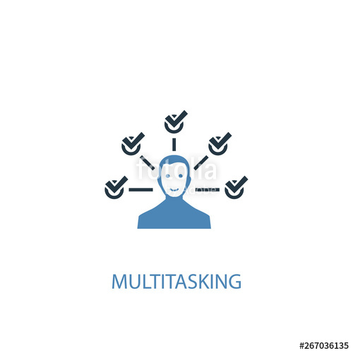 Multitasking Concept Colored Icon Simple Blue Element 500x500 Multitasking Concept Colored Icon Simple Blue Element