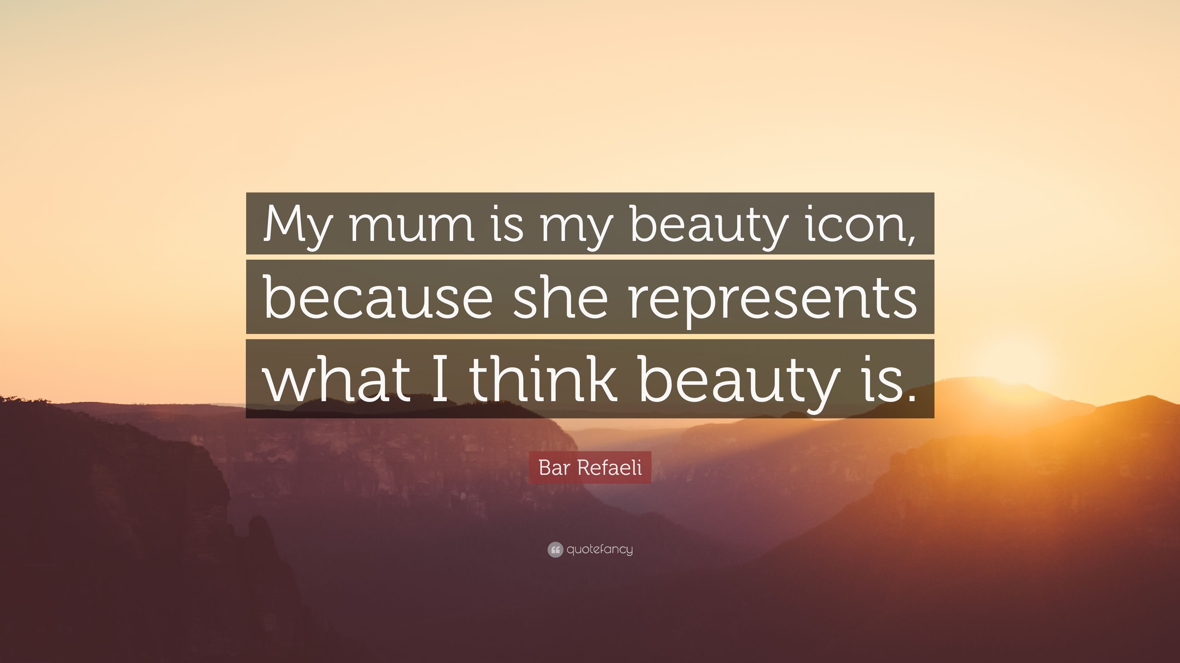 3840x2160 Bar Refaeli Quote Mum Is My Beauty Icon, Because She