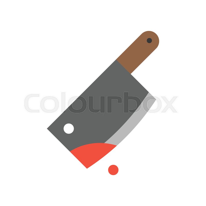 800x800 Bloody Cleaver Murder Tool, Halloween Stock Vector Colourbox