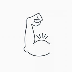 300x300 Biceps Muscle Icon Bodybuilder Strong Arm Sign Vector Catchsplace