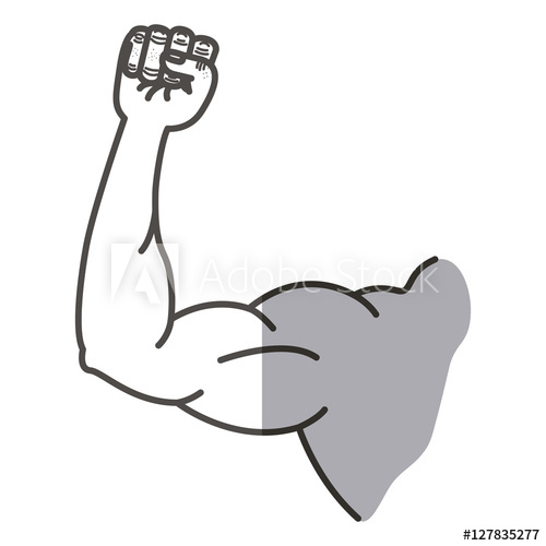 500x500 Muscle Arm Icon Healthy Lifestyle Fitness And Sport Theme