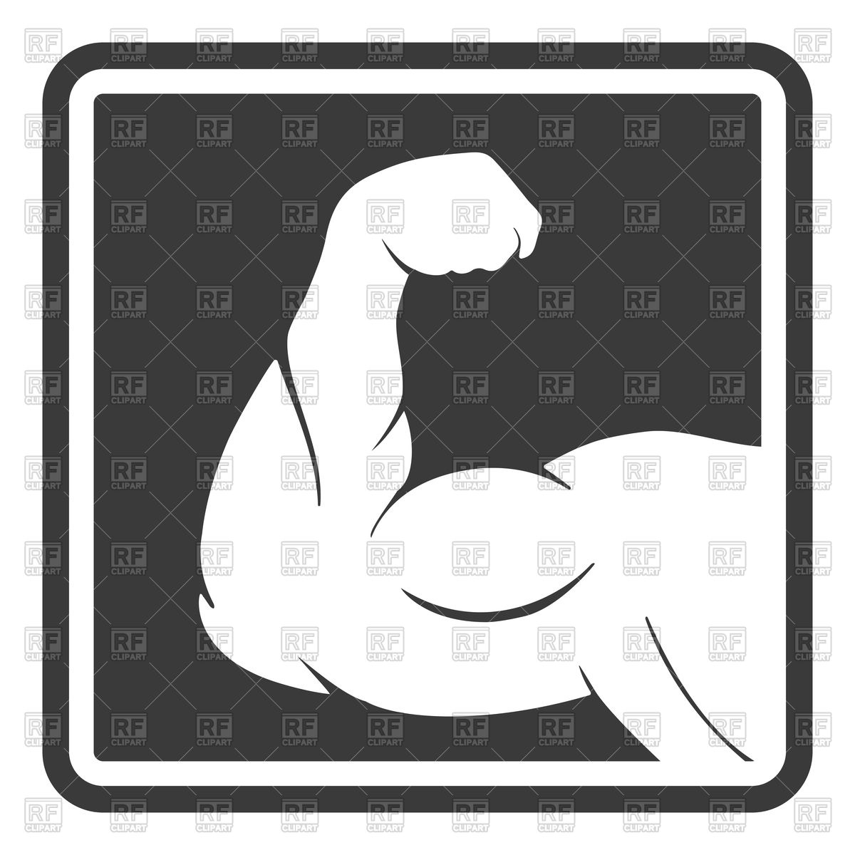 1200x1200 Power Male Muscle Arm Silhouette Icon Vector Image Of Icons