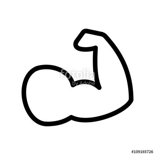 500x500 Muscle Arm Bodybuilding Power Icon Stock Image And Royalty Free