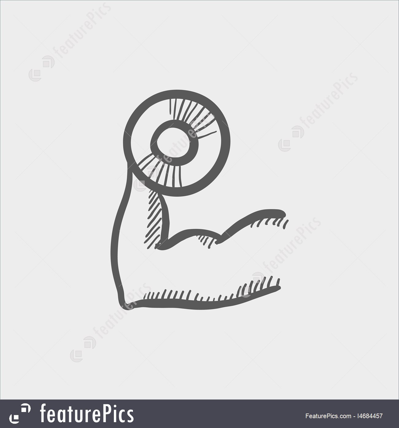 1300x1392 Arm Muscle Icon Stock Illustration