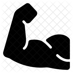 256x256 Arm Muscle Icon Of Glyph Style