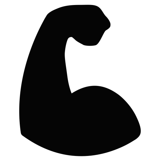 512x512 Muscle, Fill, Monochrome Icon Png And Vector For Free Download