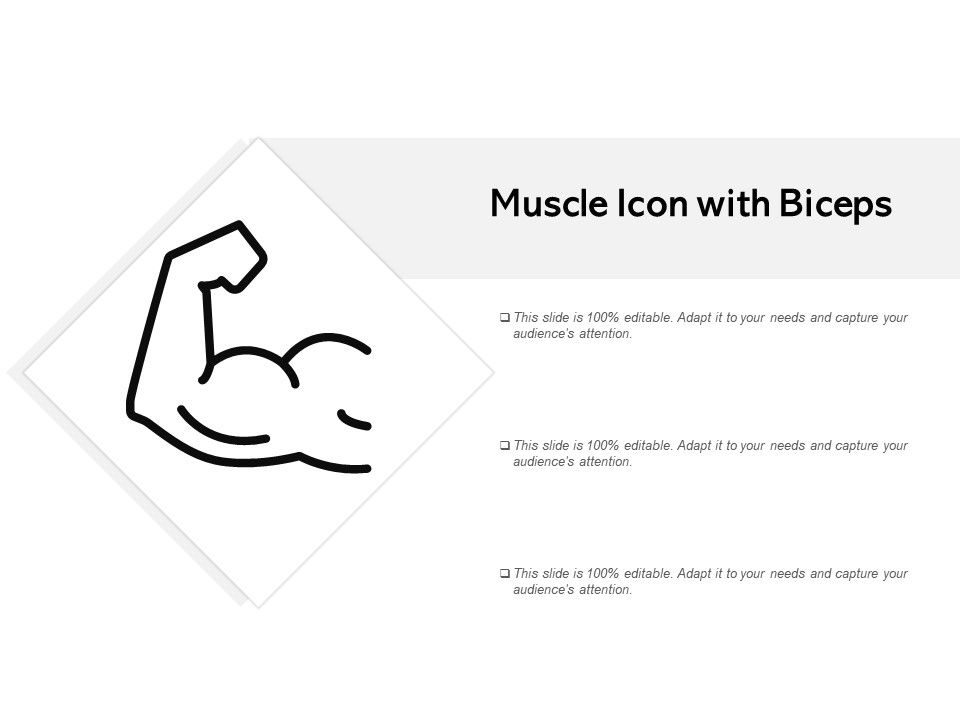 960x720 Muscle Icon With Biceps Powerpoint Presentation Sample Example