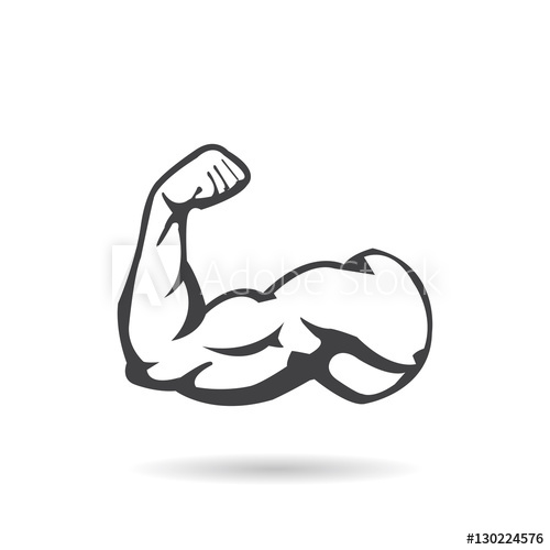 500x500 Muscle Icon With Shadow