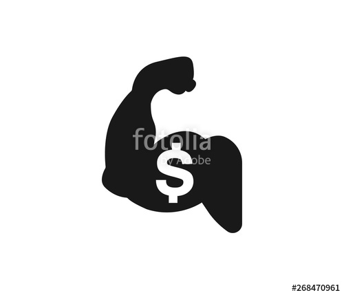 500x429 The Power Of Money Sign, Worth Power Icon