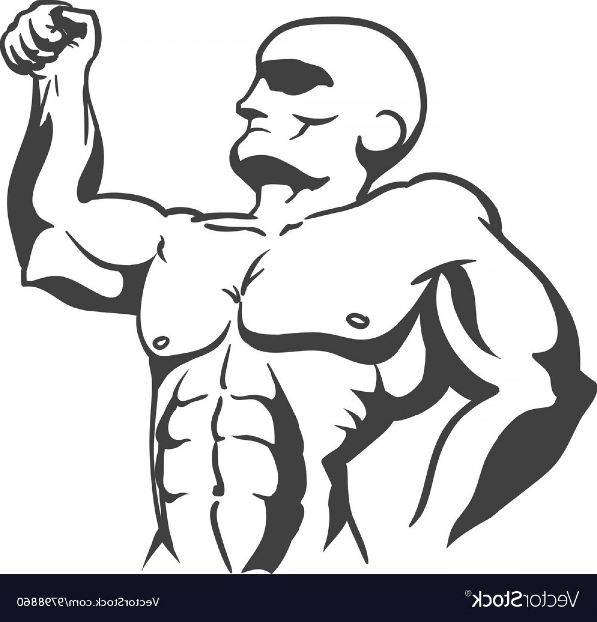 1200x1250 Man Bodybuilding Sign Vector Lamaison