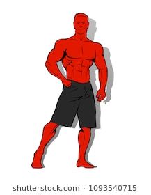 217x280 Muscle Man Silhouette Graffiti Icon On White Background, Lifting