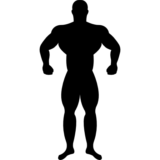 512x512 Muscular Gymnast Silhouette Icons Free Download