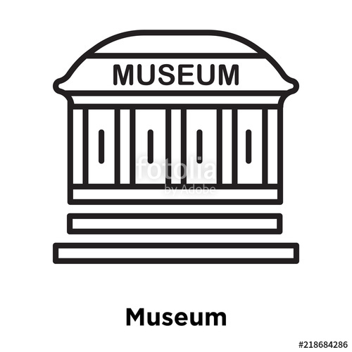 500x500 Museum Icon Vector Isolated On White Background, Museum Sign